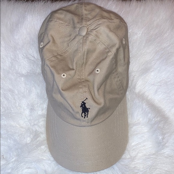 beige polo hat